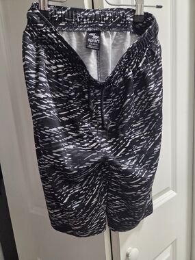 Place Black and White Athletic Shorts - Kids